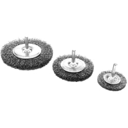 W1209 3 in. Fine Wire Wheel, 0.25 in. Shank