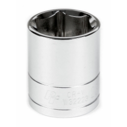 W32223 0.5 in. Drive 6 Point Shallow Chrome Socket, 23 mm