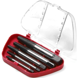 5-Piece Screw Extractor Set - Steel - Includes Storage Case - Durable Design