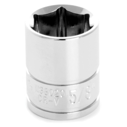6 Point Shallow Chrome Socket, 0.37 in.