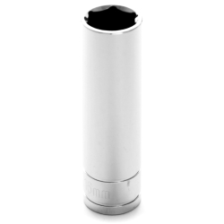 0.5 in. Drive 6 Point Deep Chrome Socket, 16 mm