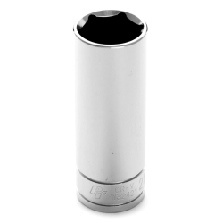 0.5 in. Drive 6 Point Deep Chrome Socket, 21 mm