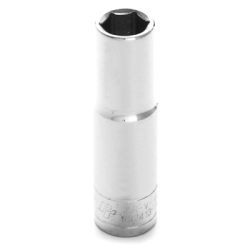 0.5 in. Drive 6 Point Deep Chrome Socket, 13 mm