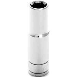 6 Point Deep Chrome Socket, 0.5 in.
