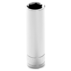 6 Point Deep Chrome Socket, 0.5 in.