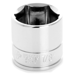 6 Point Shallow Chrome Socket, 0.37 in.