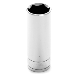 6 Point Deep Chrome Socket, 0.5 in.