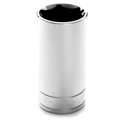 6 Point Deep Chrome Socket, 0.5 in.