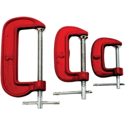 1491 3 Piece C-Clamp Set - 1 in., 2 in. & 3 in.