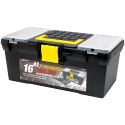 Performance Tool Black Heavy Duty 16" Plastic Tool Box/Organizer (W54016)