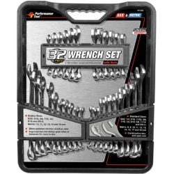 Performance Tool 32-Piece SAE/Metric Wrench Set (W1099)