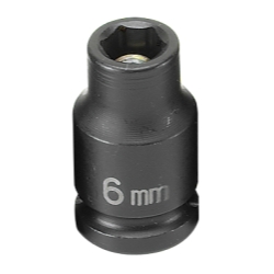 Grey Pneumatic 1/4" Drive x 6mm Magnetic Standard Socket (906MG)