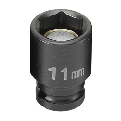 Grey Pneumatic 1/4" Drive x 11mm Magnetic Standard Socket (911MG)