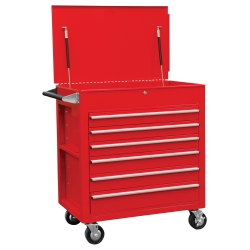 Picture of Sunex 8057 6 Full Drawer Professional Cart, Red