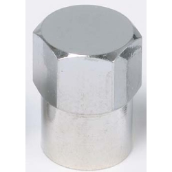 TI116 Chromed Plastic Sealing Long Skirted Cap, Box of 100