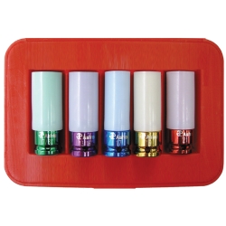 7835 5 Piece 0.5 in. Drive Impact Wheel Socket Set