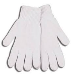 KIN1775L Work Gloves, Heavy Weight String Knit, Synthetic White Polyester & Cotton Blend - Large