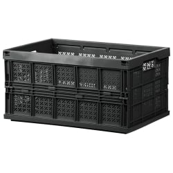 21.5 in. Folding Basket, Black