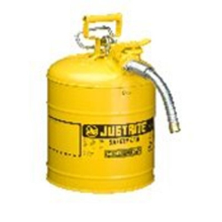 Picture of Justrite Manufacturing JUS7250220 5 gal Metal Safety Can&#44; Type ll AccuFlow - Yellow