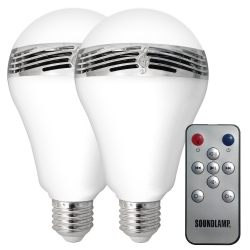 LED Light Bulb with Bluetooth Speaker - Pack of 2