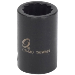 Sunex SUN308MZ 8 mm x 0.37 in. Drive Impact Socket - 12 Point