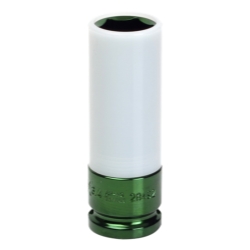 0.75 x 0.5 in. Drive Extra Thin Wall SAE Wheel Protector Impact Socket, 6 Point
