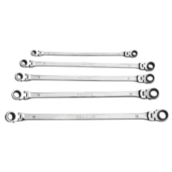 Picture of Mountain MTNRM6 5 Piece Metric Double Box Universal Spline Reversible Ratcheting Wrench Set
