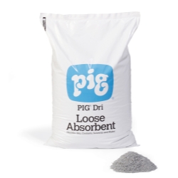 Granular Sorbent, 12 gal Absorbed per Package, 40 lb Bag, Cellulose, Not Scented, Gray