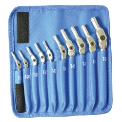 Bondhus 10 piece Chrome Torx Hex Pro Wrench Set - Sizes: T15-T55 - 00022