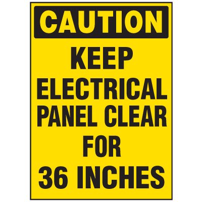 CSUCU71683 Electrical Panel Caution Label