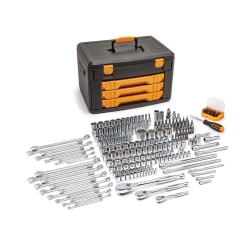 12 Point 0.25, 0.38 & 0.5 in. Drive Tool Set - 243 Piece