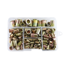 Assortment Steel Rivet SAE Fractional Nut - 120 Piece