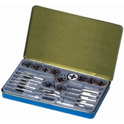 National Coarse & NF Fractional Tap & Die Set - 24 Piece