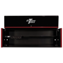 Extreme Tools RX Series 72 Inch W x 25 Inch D Extreme Power Workstation Hutch Black with Red Handle and Trim - RX722501HCBKRD
