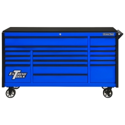 Picture of Extreme Tools EXTDX722117RCBLBK TPL Bank Roller Cabinet - Blue&#44; Black Drawer