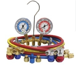 Picture of Mastercool MSC66661-AYF 134A & 1234YF Dual Brass Gauge Set with 60 in. Hoses