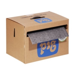 Sorbent Roll, 9 gal, 15 in x 150 ft, Universal, Gray, Polypropylene