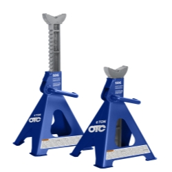 Jack Stand, Ratchet Handle, 6 ton Load Capacity, 23 5/8 in Max Extended H, Square, Steel, 1 Pair