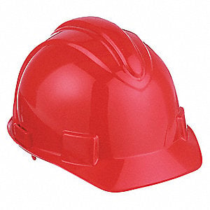 Hard Hat, Charger*, Polyethylene, 4 Point Ratchet, Type 1, Class E, Red