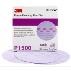 6 in. Purple Finishing Film Hookit Disc, P1500 50 Discs per box