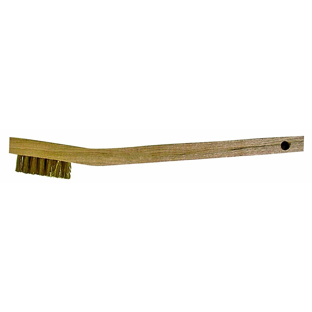 7.25 in. Wooden Handle Compact Brass Scratch Brush