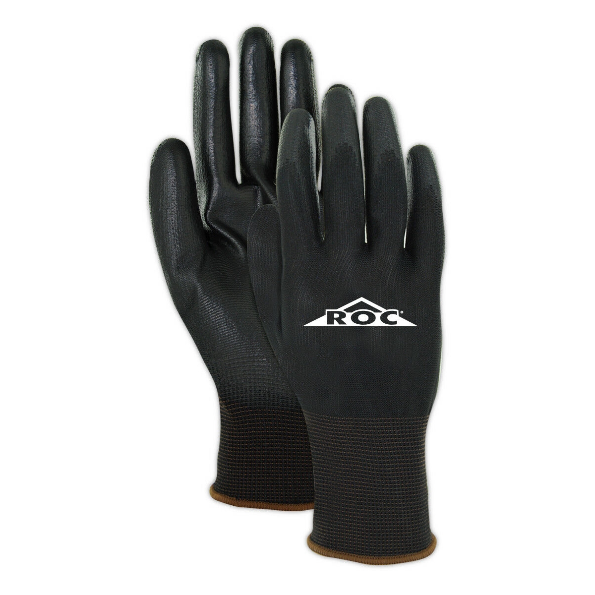 Black Magid ROC BP169 Palm Coated Gloves, Size 9 - Pack of 2