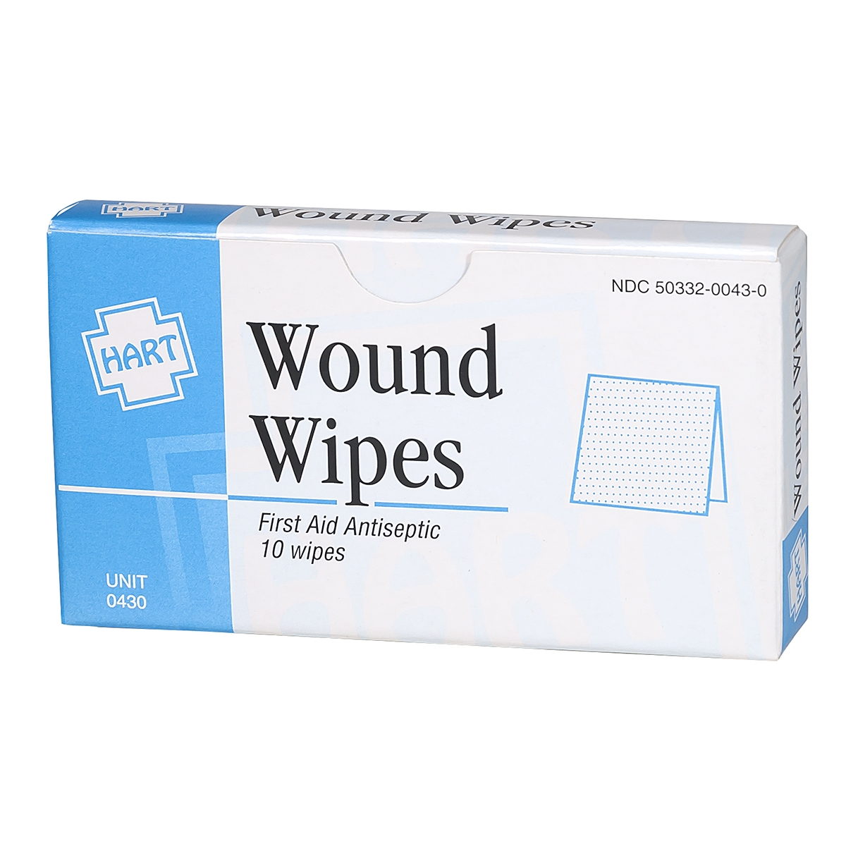 Picture of Chaos Safety Supplies CSU430 Hart Wound Wipes&#44; Antibacterial Cleansing Pads - 10 per Unit