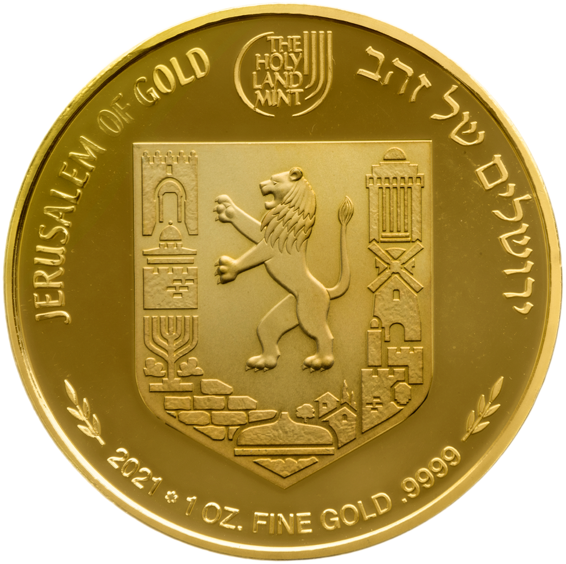 Picture of State of Israel Coins 33128320 32 mm 999.9 Mamila Pure Medal Gold Coin