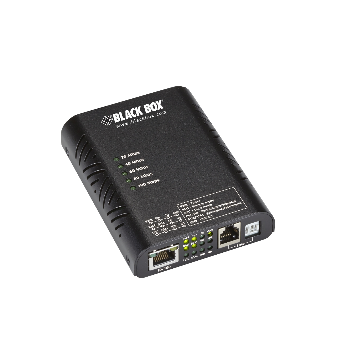 Picture of Black Box LB320A Single Port 10-100 Link Gain Industrial Ethernet Extender
