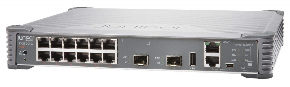 Juniper EX Series Switching EX2300-C-12P 10-100-1000Baset Poe Plus 2X1-10G SFP Power Over Ethernet
