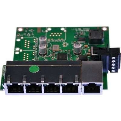 Picture of Brainboxes SW-105 Fast Ethernet 5 Port Embedded Temperature Range of-40 to Plus 176F