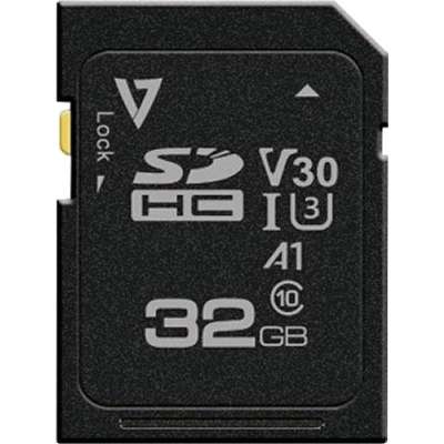 Picture of V7 World VFSD32GV30U3-3N 32GB SDHC V30 U3 A1 CL10 4K UHD 100MBS Max Read Digital DSLR
