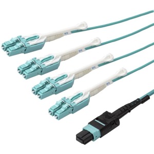 2 m Fiber Optic Patch Duplex Network Cable, Aqua