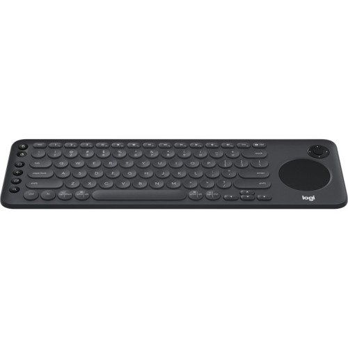 Picture of Logitech 920-008822 K600 TV Keyboard Wireless Connectivity Bluetooth USB Interface TouchPad D-pad&#44; Graphite Black